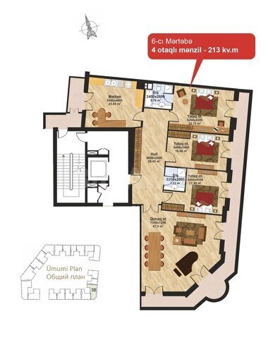 Продаётся 4-комн. новостройка 213 м², пос. Аг шехер, photo 9 from 14
