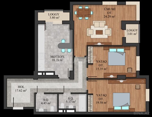 Satılır 3 otaqlı yeni tikili 111.6 m², Həzi Aslanov m., photo 3 from 10