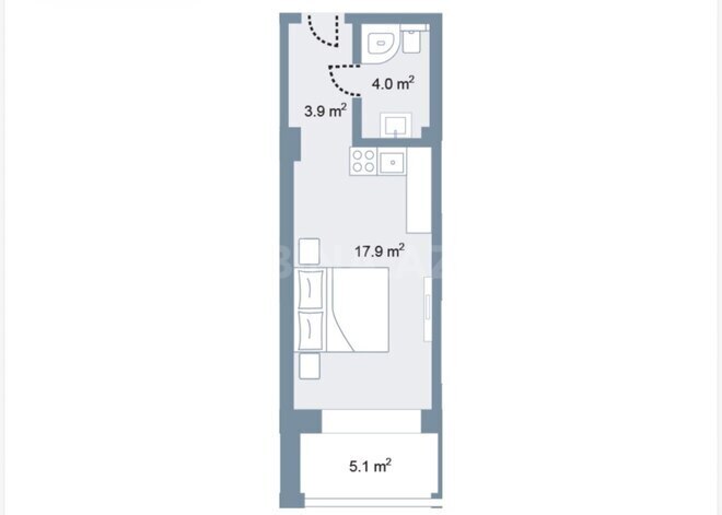 Продаётся 1-комн. новостройка 38 м², пос. Sea Breeze, photo 3 from 11