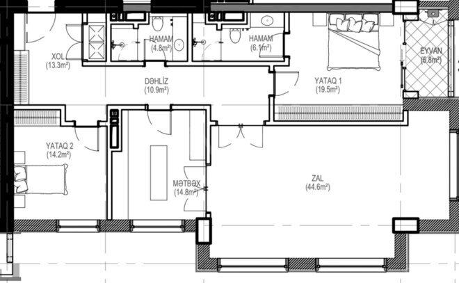 Продаётся 3-комн. новостройка 140.9 м², пос. Баилова, photo 3 from 7