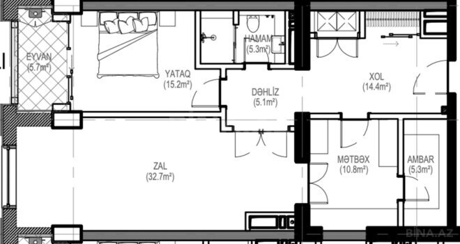 Satılır 1 otaqlı yeni tikili 97 m², Bayıl q., photo 3 from 8