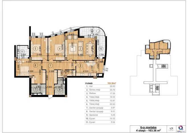 Satılır 4 otaqlı yeni tikili 164 m², Bayıl q., photo 3 from 8