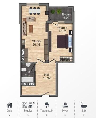 Продаётся 2-комн. новостройка 80 м², Наримановский  р., photo 5 from 15