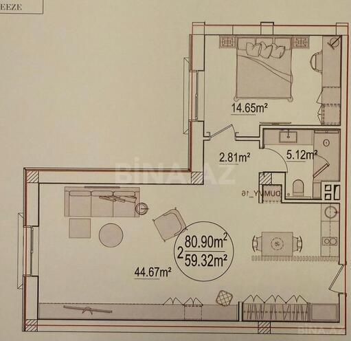 Satılır 2 otaqlı yeni tikili 80 m², Bakıxanov q., photo 9 from 11