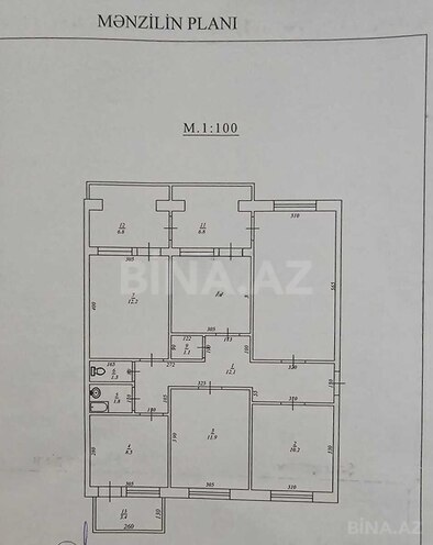 Satılır 5 otaqlı köhnə tikili 122 m², Azadlıq Prospekti m., photo 4 from 13