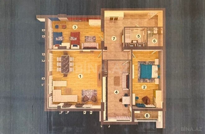 Satılır 3 otaqlı yeni tikili 154 m², Nizami m., photo 3 from 7