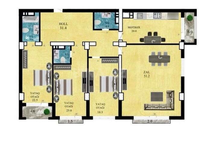 Satılır 4 otaqlı yeni tikili 195 m², 28 May m., photo 5 from 20