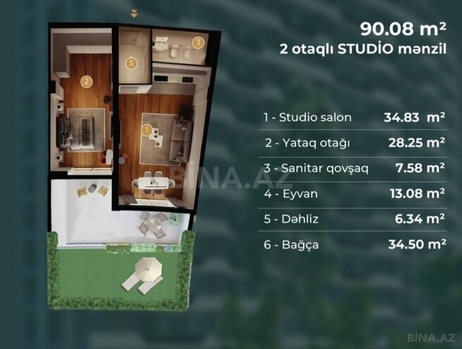 Продаётся 2-комн. новостройка 90 м², пос. Биладжары, photo 8 from 9