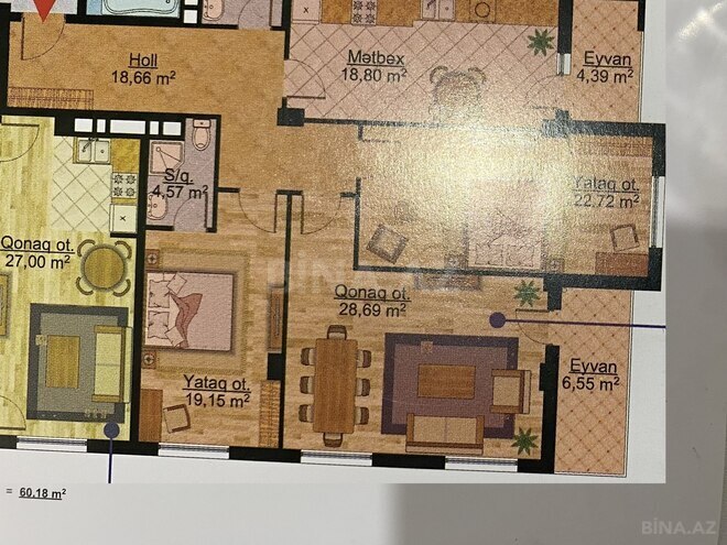 Satılır 3 otaqlı yeni tikili 128.6 m², Nəsimi r., photo 4 from 9