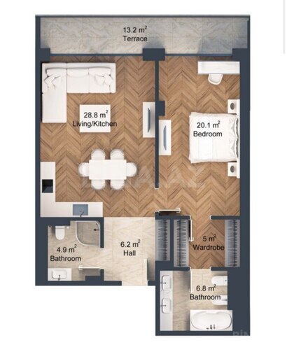 Satılır 2 otaqlı yeni tikili 101.9 m², Sea Breeze q., photo 3 from 23