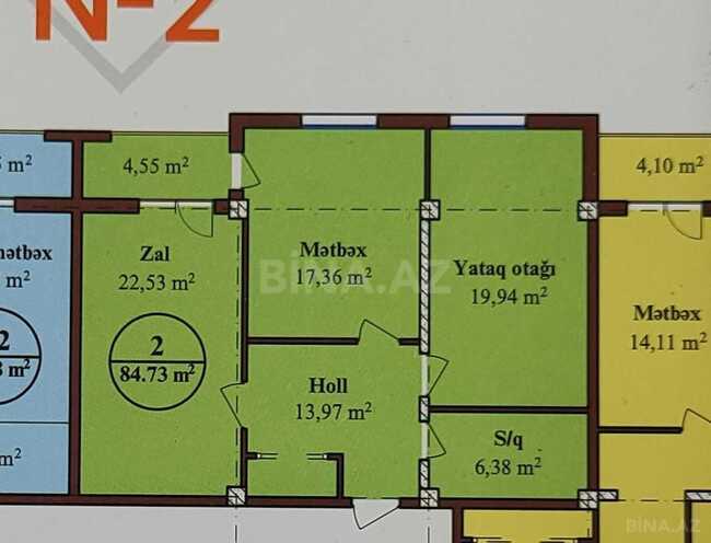 Satılır 2 otaqlı yeni tikili 84.7 m², Qara Qarayev m., photo 15 from 16