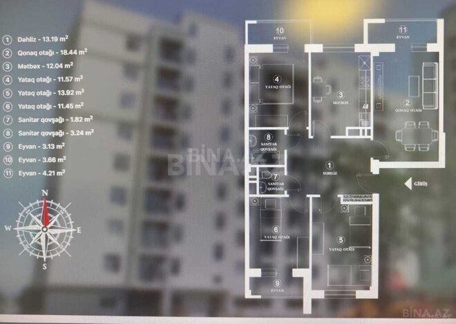 Satılır 4 otaqlı yeni tikili 110 m², Yasamal q., photo 16 from 18