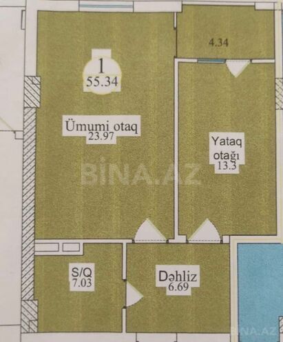 Satılır 2 otaqlı yeni tikili 56 m², Nərimanov r., photo 3 from 6