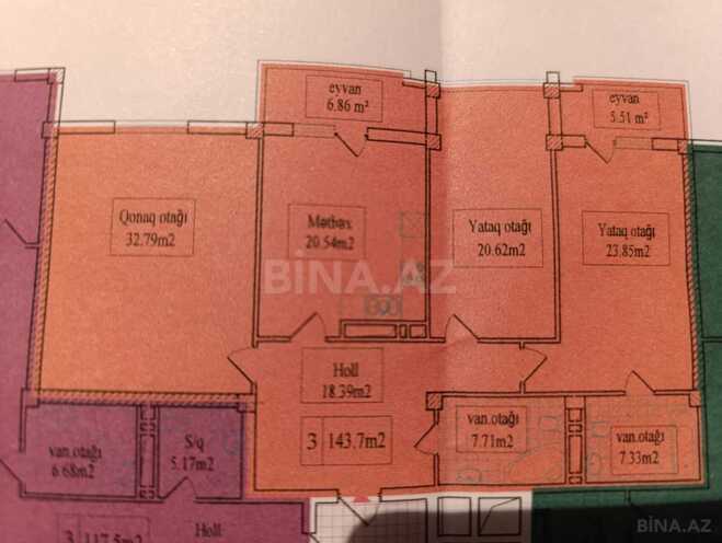 Satılır 3 otaqlı yeni tikili 143.7 m², Nəriman Nərimanov m., photo 7 from 15