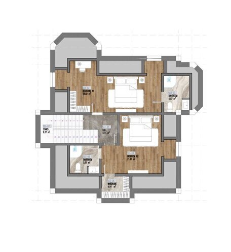 Satılır 8 otaqlı həyət evi/bağ evi 390 m², Sea Breeze q., photo 13 from 27