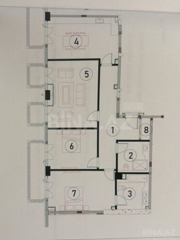 Satılır 3 otaqlı yeni tikili 122 m², Ağ şəhər q., photo 7 from 15