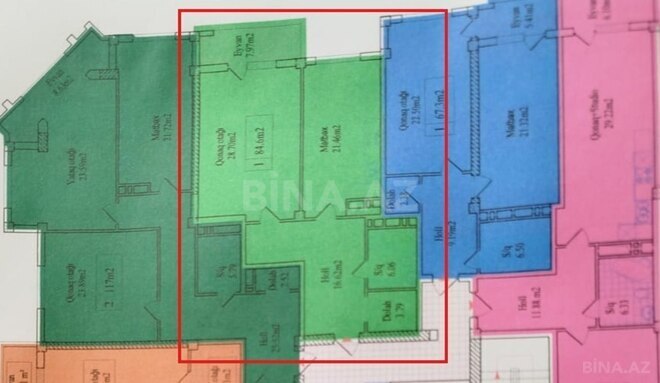 Продаётся 2-комн. новостройка 85 м², м. Нариман Нариманов, photo 20 from 21