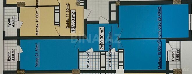 Продаётся 2-комн. новостройка 91 м², м. Азадлыг проспекти, photo 3 from 14