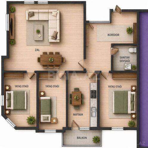 Продаётся 4-комн. новостройка 197 м², м. Нариман Нариманов, photo 3 from 10