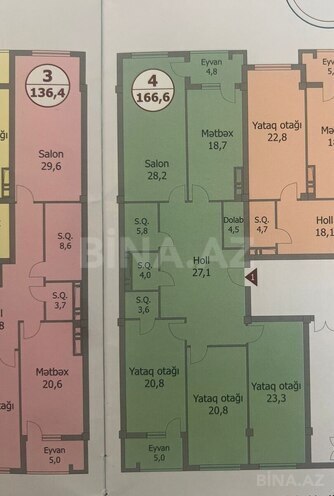 Продаётся 4-комн. новостройка 167 м², м. Нариман Нариманов, photo 3 from 10