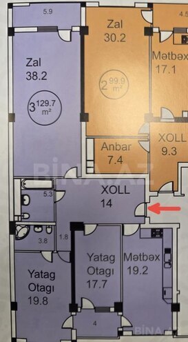 Satılır 3 otaqlı yeni tikili 129 m², 28 May m., photo 5 from 8