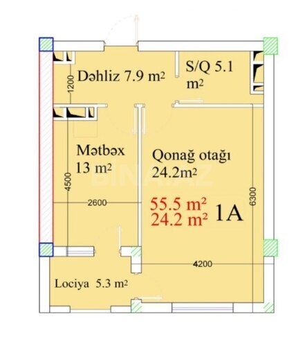 Satılır 2 otaqlı yeni tikili 55 m², Binəqədi r., photo 4 from 11