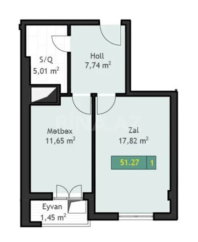Продаётся 1-комн. новостройка 52 м², м. Дернегюль, photo 6 from 7