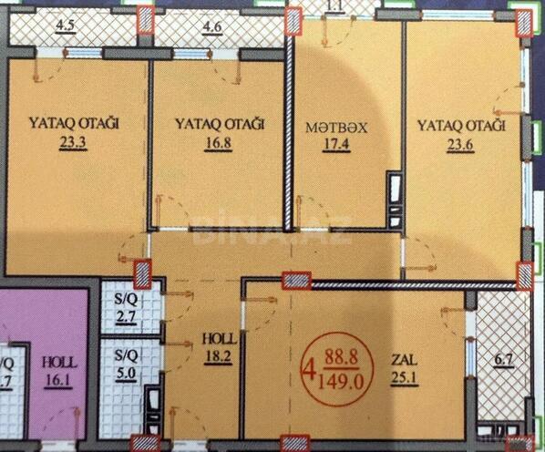 Продаётся 4-комн. новостройка 149.5 м², м. Гянджлик, photo 5 from 12