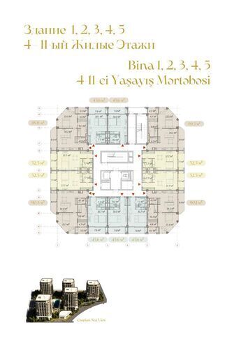 Satılır 1 otaqlı yeni tikili 45.6 m², Sea Breeze q., photo 5 from 6