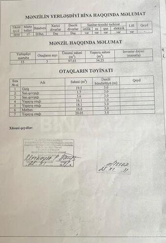 Satılır 3 otaqlı yeni tikili 111 m², Həzi Aslanov m., photo 15 from 21