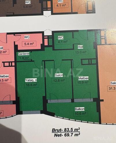 Satılır 2 otaqlı yeni tikili 83 m², Lökbatan q., photo 4 from 8