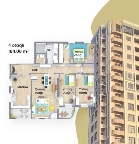 Продаётся 4-комн. новостройка 164 м², Наримановский  р., photo 3 from 15