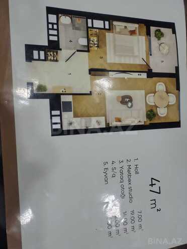 Satılır 2 otaqlı yeni tikili 47 m², Saray q., photo 8 from 17