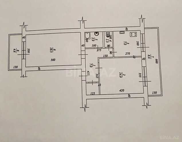 Продаётся 2-комн. вторичка 65 м², м. Халглар Достлугу, photo 15 from 17