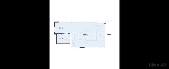 Satılır 1 otaqlı yeni tikili 57.8 m², Nardaran q., photo 7 from 8