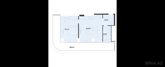 Satılır 2 otaqlı yeni tikili 88.8 m², Nardaran q., photo 7 from 8