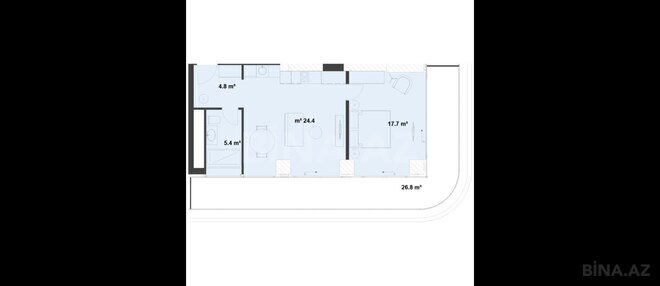 Satılır 2 otaqlı yeni tikili 88.8 m², Nardaran q., photo 8 from 9