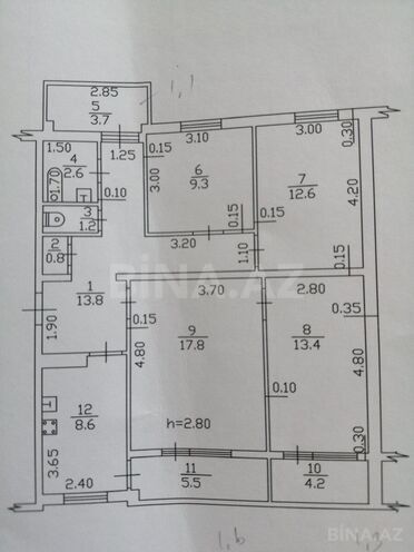 Satılır 4 otaqlı köhnə tikili 90 m², photo 9 from 15