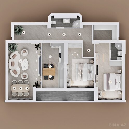 Жилой комплекс  Gəncə Park City, планировка - 3-комн., 130 м²