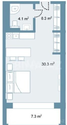 Продаётся 1-комн. новостройка 56.8 м², пос. Sea Breeze, photo 5 from 6
