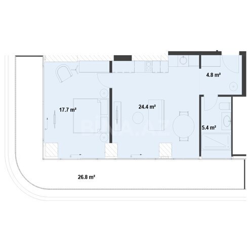 Satılır 2 otaqlı yeni tikili 88.8 m², Nardaran q., photo 7 from 8