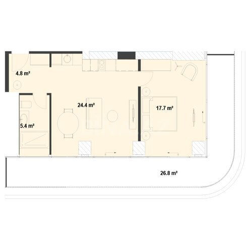 Satılır 2 otaqlı yeni tikili 88.8 m², Nardaran q., photo 7 from 8