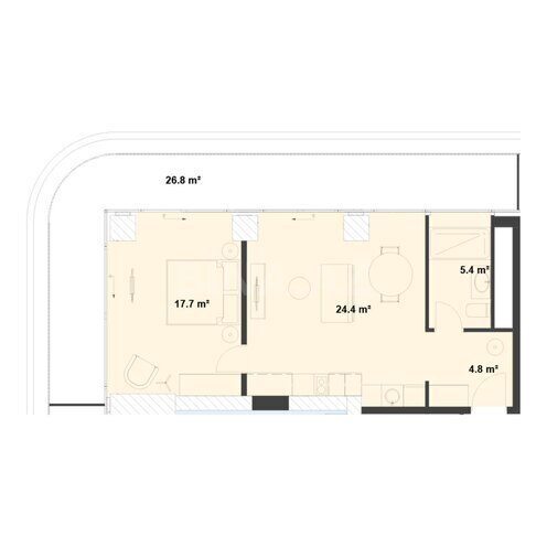 Продаётся 2-комн. новостройка 88.8 м², пос. Нардаран, photo 8 from 9