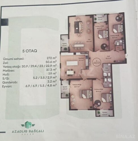 Satılır 5 otaqlı yeni tikili 272 m², Nəsimi r., photo 5 from 12
