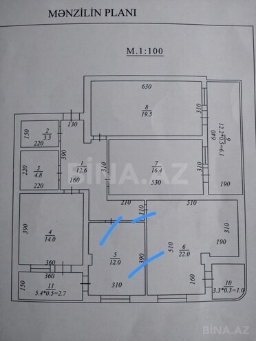 Продаётся 3-комн. новостройка 132 м², м. Азадлыг проспекти, photo 9 from 12