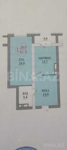 Продаётся 2-комн. новостройка 62 м², м. Нариман Нариманов, photo 8 from 9