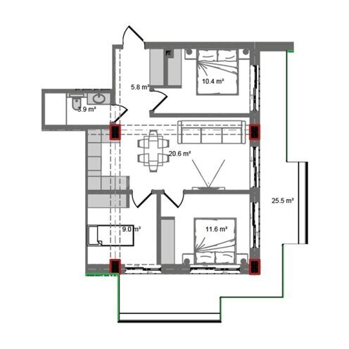 Продаётся 4-комн. новостройка 102.6 м², пос. Нардаран, photo 8 from 9