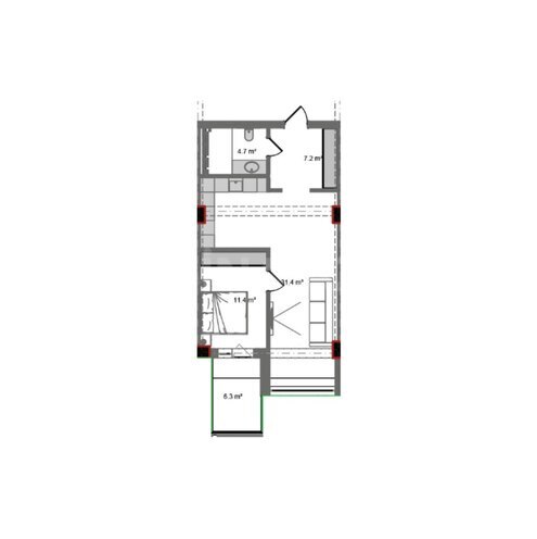 Продаётся 2-комн. новостройка 74.7 м², пос. Нардаран, photo 8 from 9
