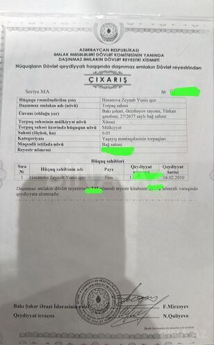 Satılır  torpaq 5 sot, Türkan q., photo 5 from 7