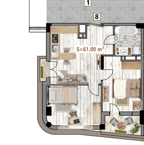 Satılır 2 otaqlı yeni tikili 61 m², Bakıxanov q., photo 18 from 25
